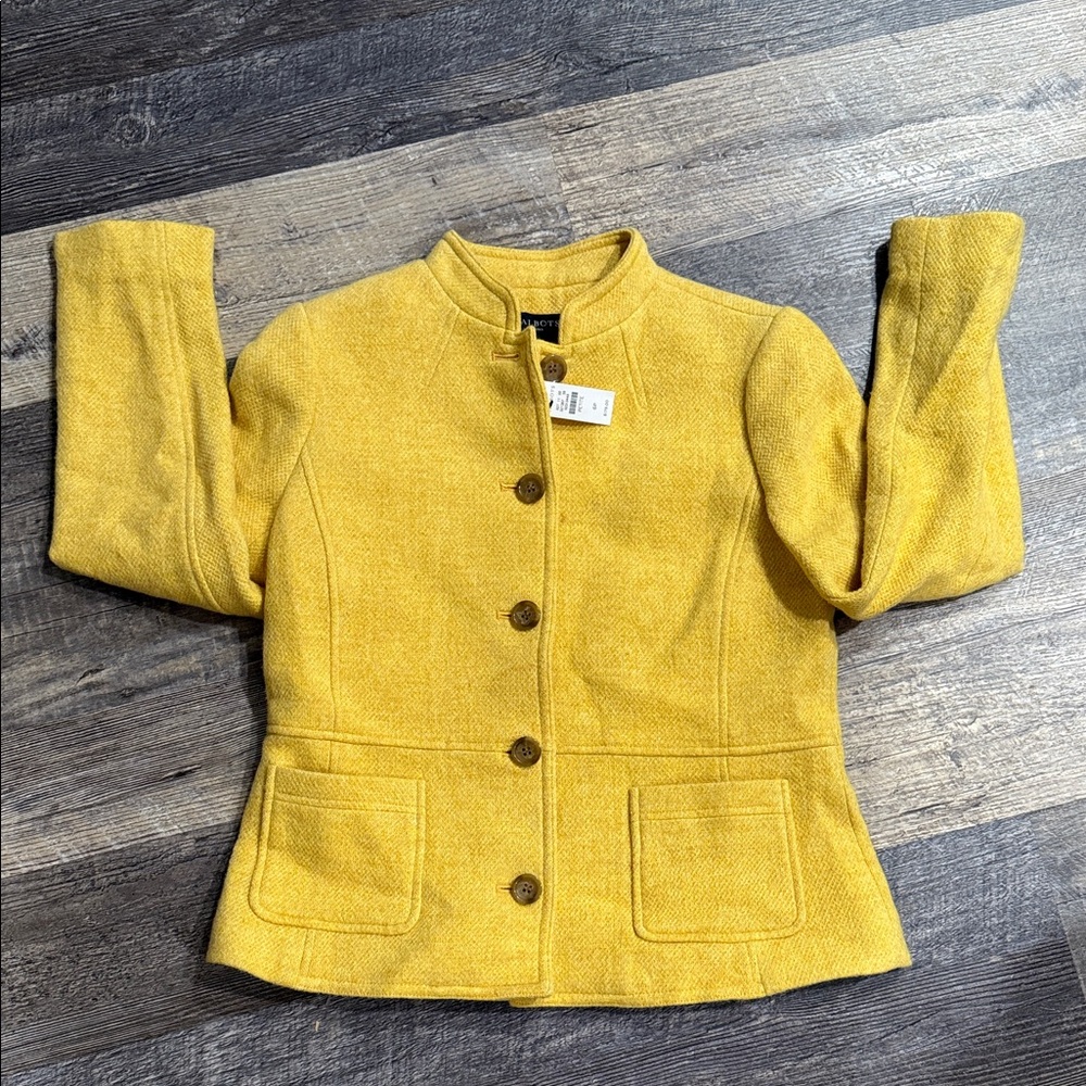 NWT Talbots Wool Buttery Yellow Women's Blazer